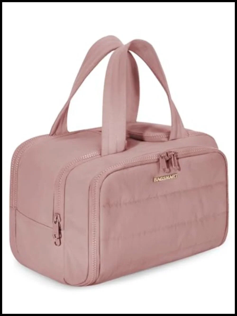 Large Puffy Travel Toiletry Bag with Handle, Lightweight Cosmetic Organizer, 4